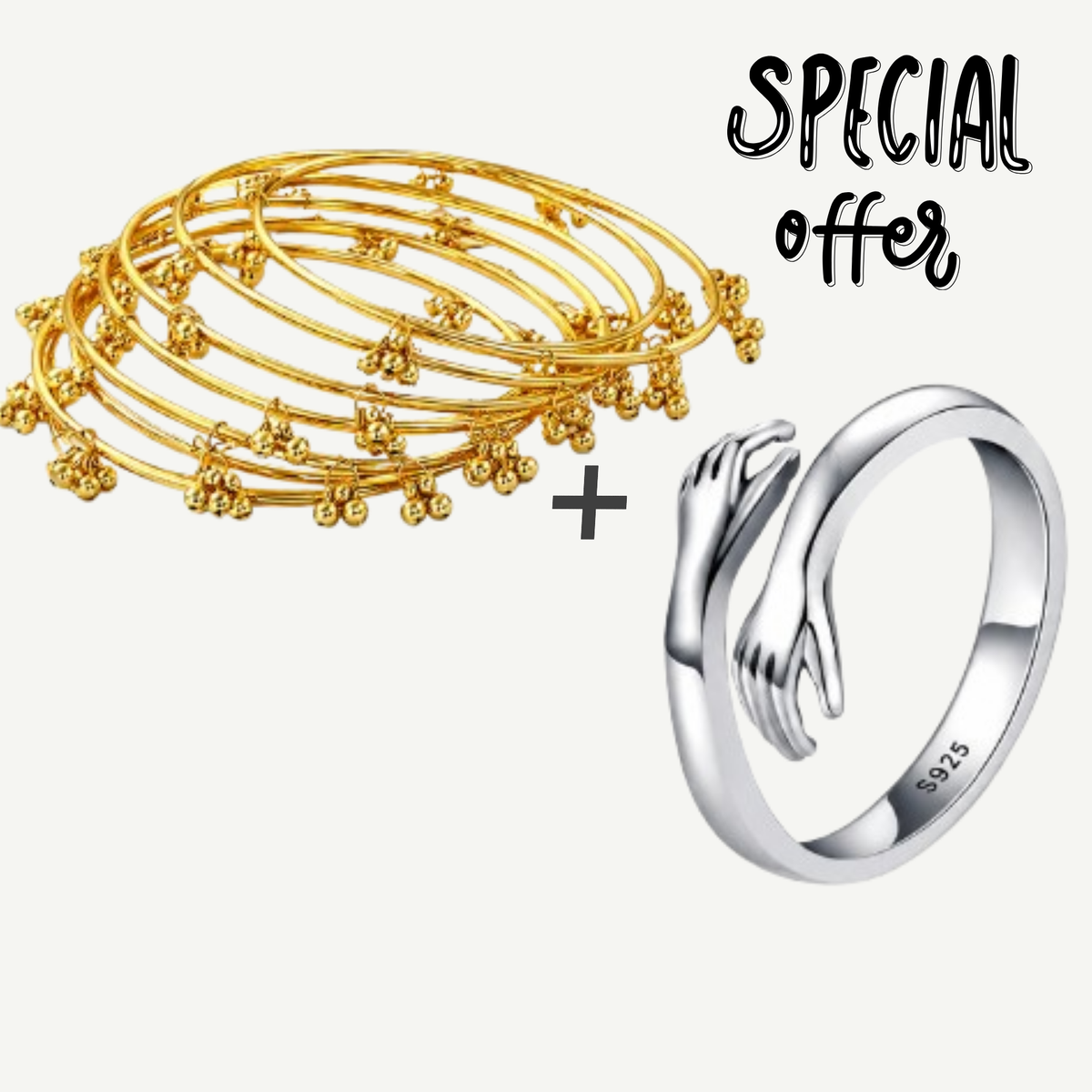 BUY Kashmiri Ghungroo Bangles Set GET Hug Ring FREE Combo Offer Pack 8 Golden Traditional Chudi Jewellery Collection Women Girls Festive Wedding Party Gift