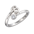 Elegant silver plated Alphabet B initial ring with sparkling cubic zirconia stone, minimalist designer finger ring for women and girls, perfect for daily wear and gifting.
