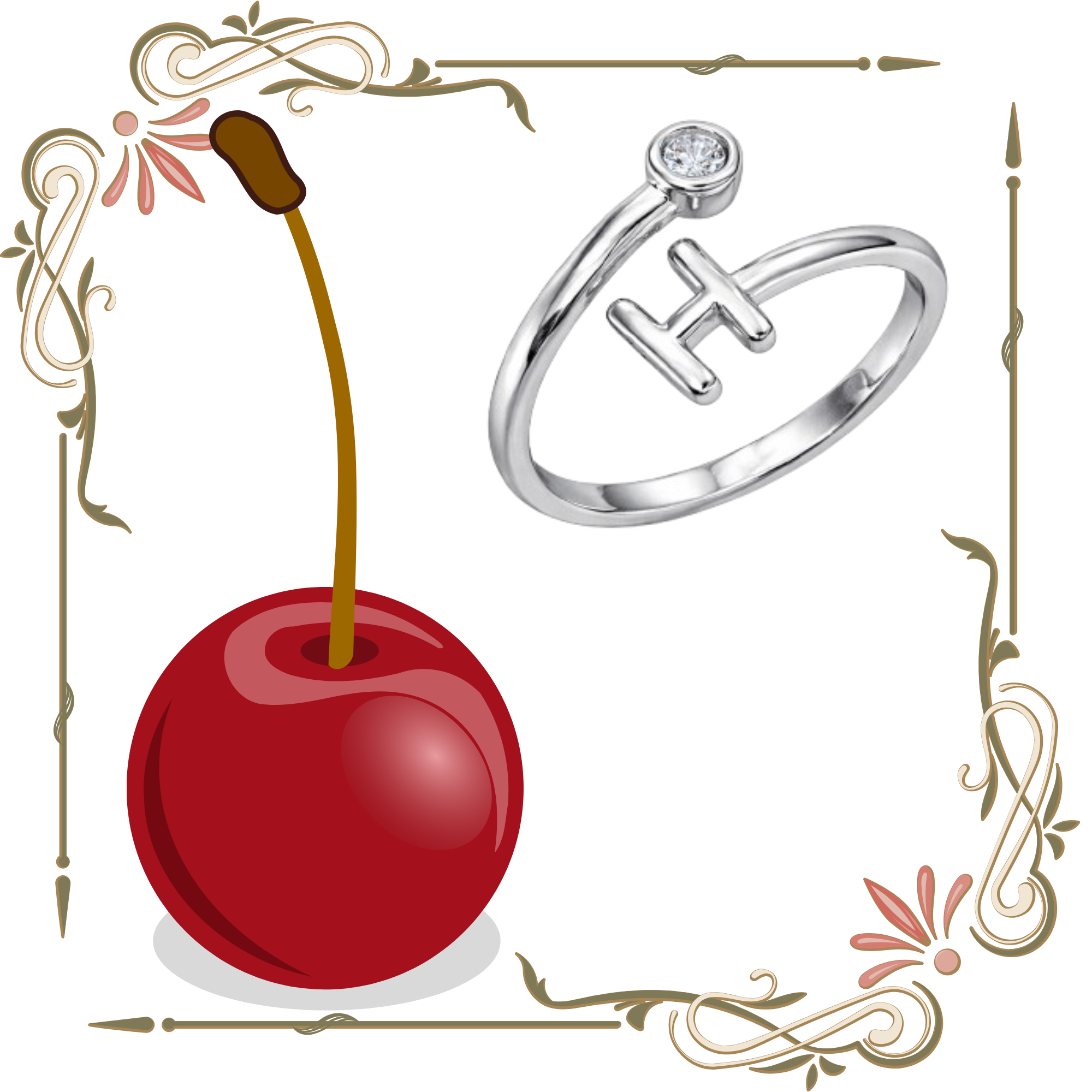 Alphabet H Silver Plated Crystal Ring for Women