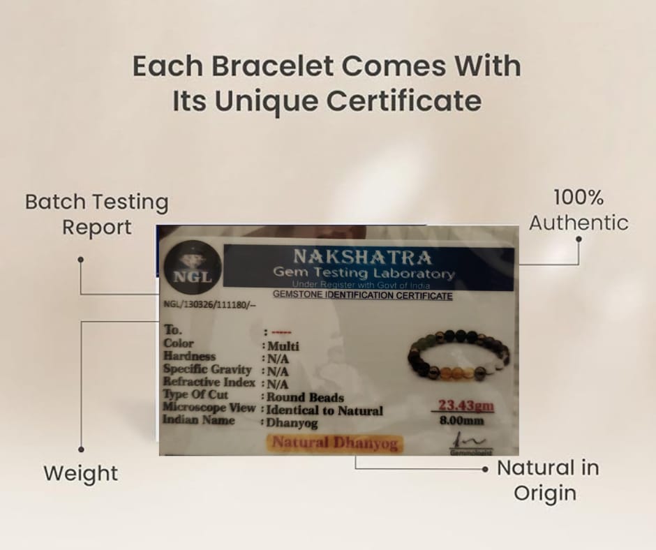Natural Dhan Yog Bracelet for Men & Women
