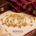 Kashmiri Bangles Decorative Golden Circle Collection Pack of 8