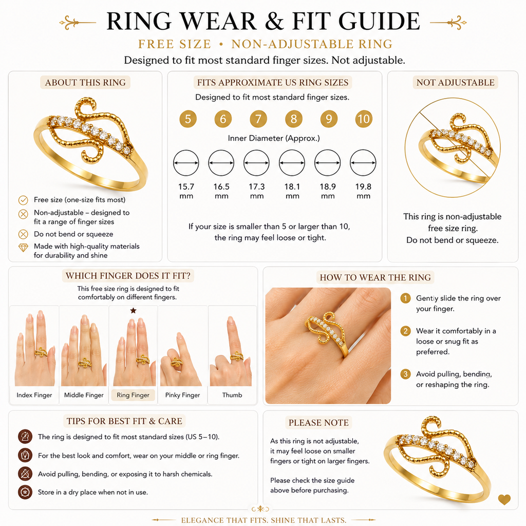 Elegant Gold Plated CZ Stone Designer Ring for Women