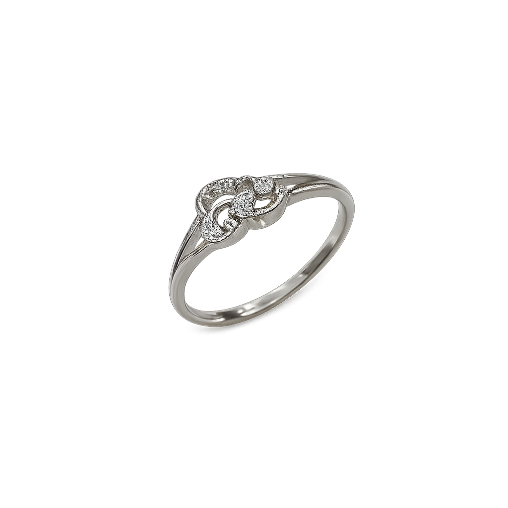 Elegant Silver Plated Crystal Infinity Ring for Women