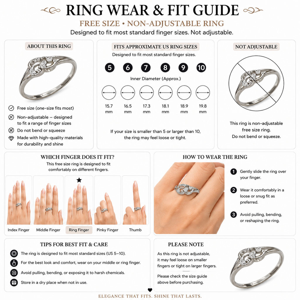 Elegant Silver Plated Crystal Infinity Ring for Women